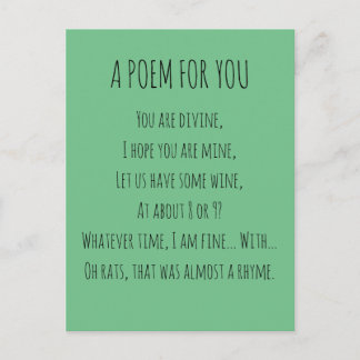 Cartão Postal Um Poema Para Você