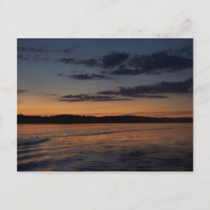 Cartão Postal Um pôr do sol de verão em um lago em Norte Wisco