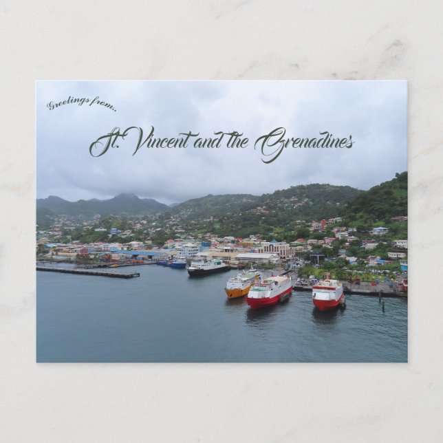 Cartão Postal Um porto na Rua Vincent (Frente)