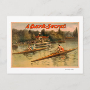 Cartão Postal Um Poster de Teatral Secreto Escuro