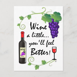 Cartão Postal Um pouco de vinho...