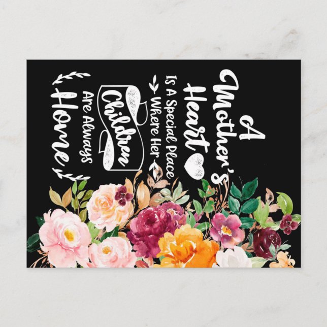 Cartão Postal Um Presente De Mãe É Como Uma Flor, Presente Do Di (Frente)