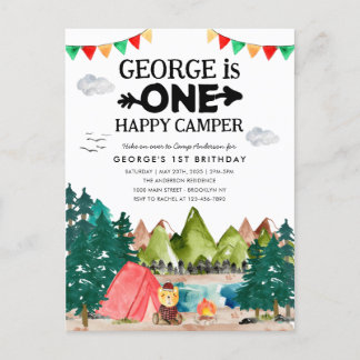 Cartão Postal UM primeiro aniversario de acampamento das Montanh