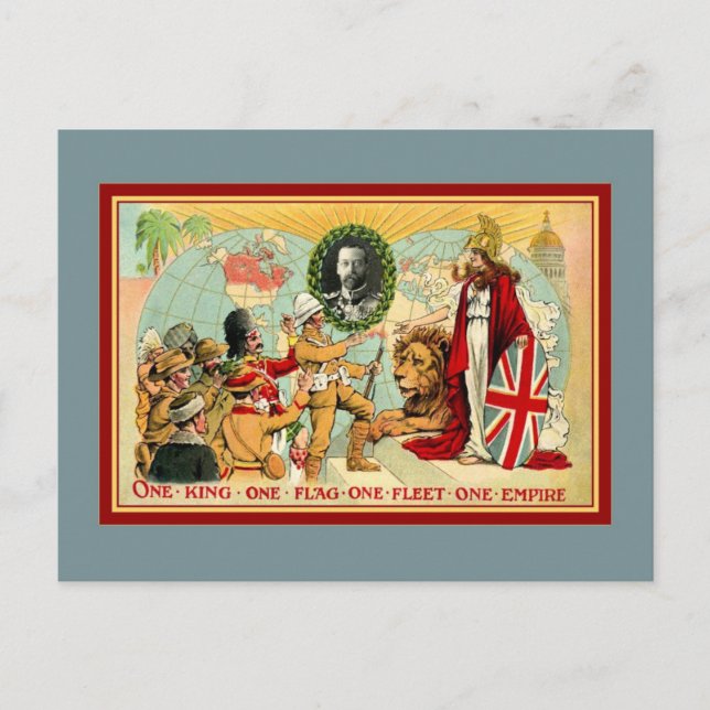 Cartão Postal Um rei, uma bandeira, uma frota, um império (Frente)