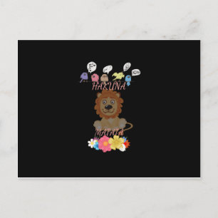 Cartão Postal Um Reino Pacífico: Um Momento Pacífico do Leão