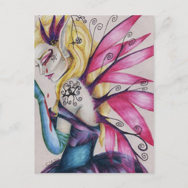 Cartão Postal Um retrato do cartão-postal de tristeza doce (Frente)