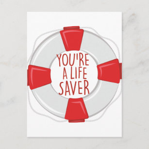 Cartão Postal Um salva-vidas
