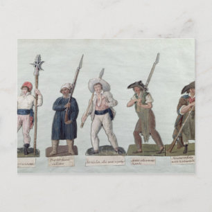 Cartão Postal Um Sans Culotte com seu Pike, um Carter