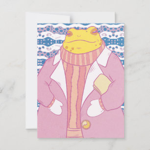 Cartão Postal Um Sapo Cozy