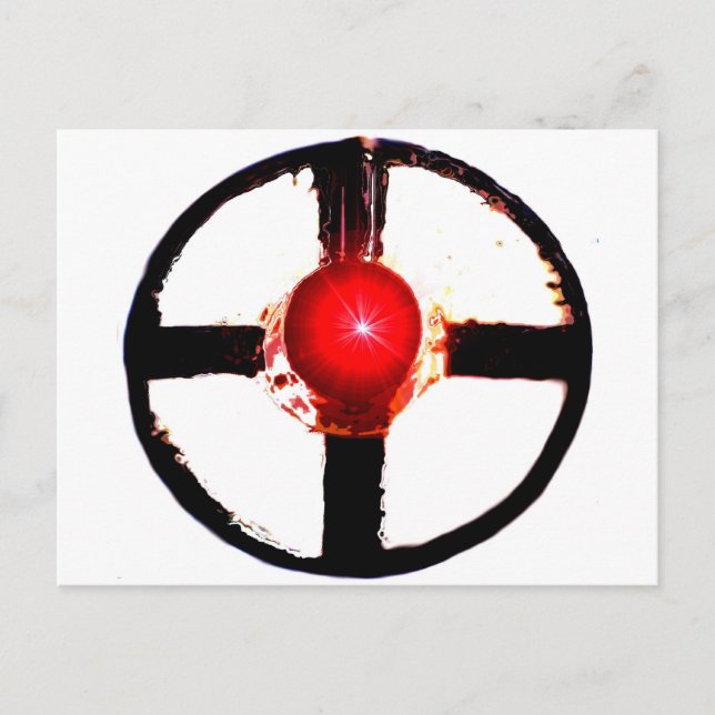 Cartão Postal Um Sinal De Wag Wig Cruzado Por Via Ferroviária (Frente)