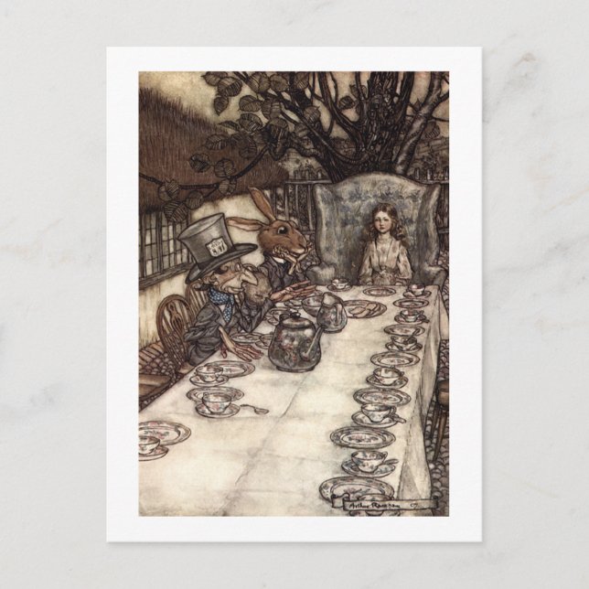 Cartão Postal Um Tea Party Louco (Frente)