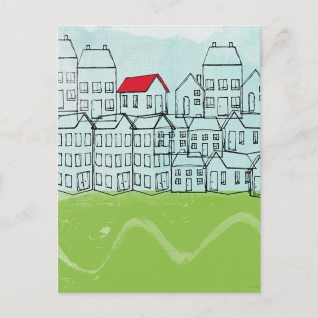 Cartão Postal Um Telhado Vermelho (Frente)