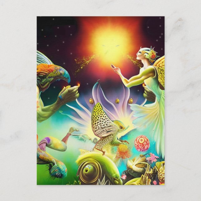 Cartão Postal Um Tempo de Pintura de Óleo Recompensa (Frente)