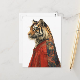 Cartão Postal Um Tigre Bonito em uma Toga