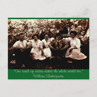 Cartão Postal Um toque da natureza faz do mundo todo um parente