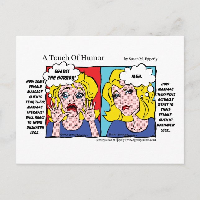 Cartão Postal "Um toque de humor" Comic. (Frente)