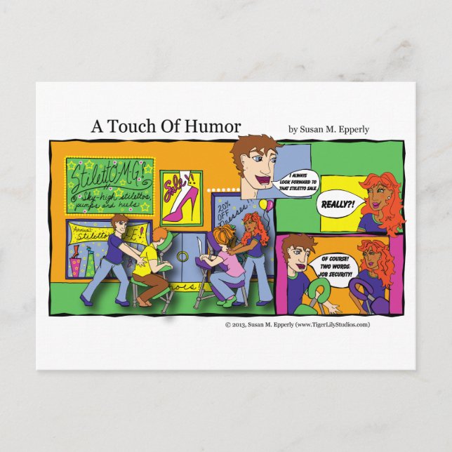 Cartão Postal "Um toque de humor" - Comic. (Frente)