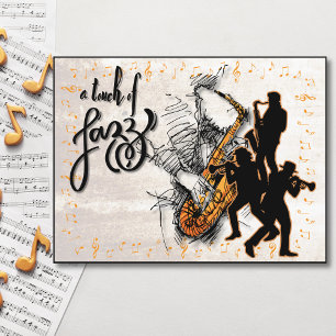 Cartão Postal Um toque de jazz - Saxofone elegante