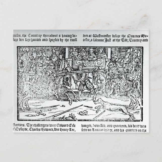 Cartão Postal Um Torneio de Jousting (Frente)