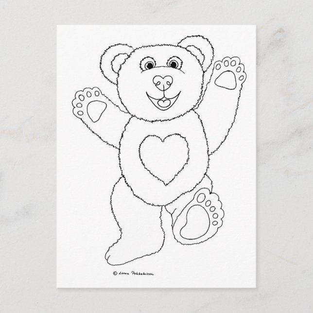 Cartão Postal Um Ursinho Sortudo (Frente)
