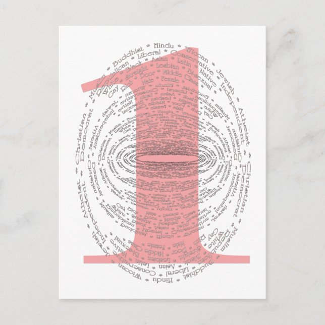 Cartão Postal Um - Versão Rosa (Frente)