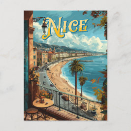 Cartão Postal Um Vintage Nice, França