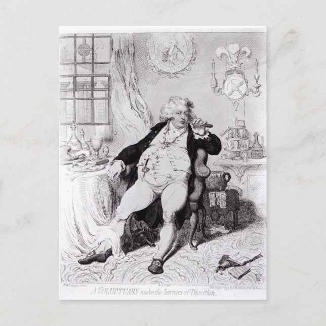 Cartão Postal Um voluntário sob os horrores da digestão (Frente)