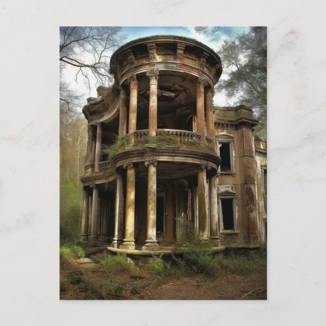 Cartão Postal Uma Antiga Casa Rural Abandonada (Frente)