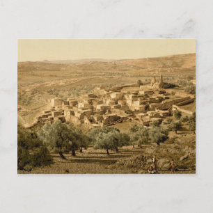 Cartão Postal Uma antiga foto colorida de Betânia, na terra sant