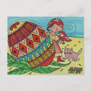 Cartão Postal Uma Arte Folclórica Ucraniana Surpresa Pysanka