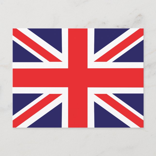 Cartão Postal Uma bandeira do Union Jack. (Frente)
