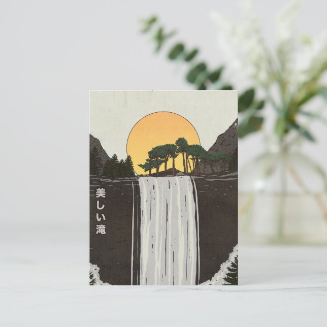 Cartão Postal Uma bela cachoeira (Em pé/Frente)