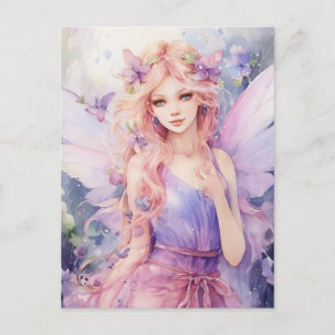 Cartão Postal Uma Bela Fada da Primavera