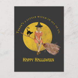 Cartão Postal Uma Bruxa Pequena Em Todos Nós Halloween