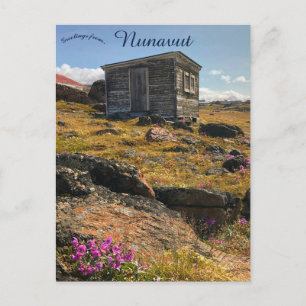 Cartão Postal Uma Cabana em Nunavut Canadá