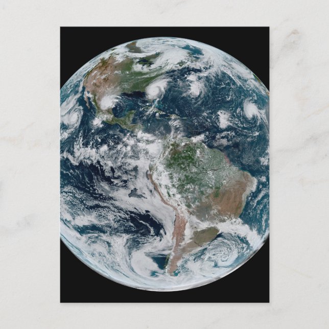 Cartão Postal Uma Cadeia De Ciclones Tropicais (Frente)