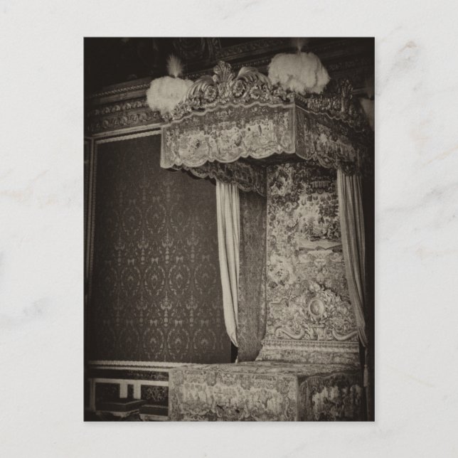 Cartão Postal Uma câmara real, Château Versailles (Frente)