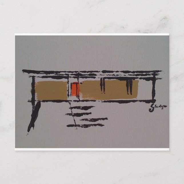 Cartão Postal Uma casa de Eichler num T nº 3 (Frente)