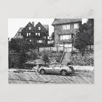 Cartão Postal Uma Casa de Madeira nas Berkeley Hills