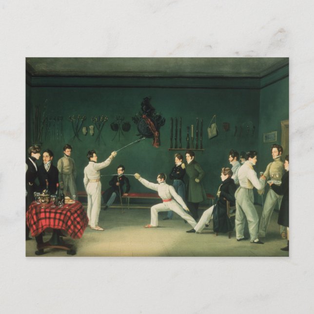 Cartão Postal Uma Cena de Esgrima, 1827 (Frente)