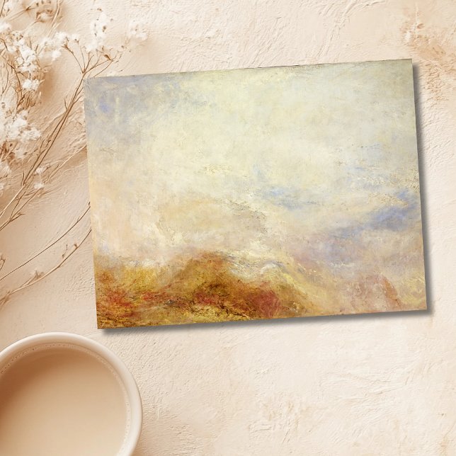 Cartão Postal Uma cena de montanha, Val d’Aosta - Joseph Mallord (Criador carregado)