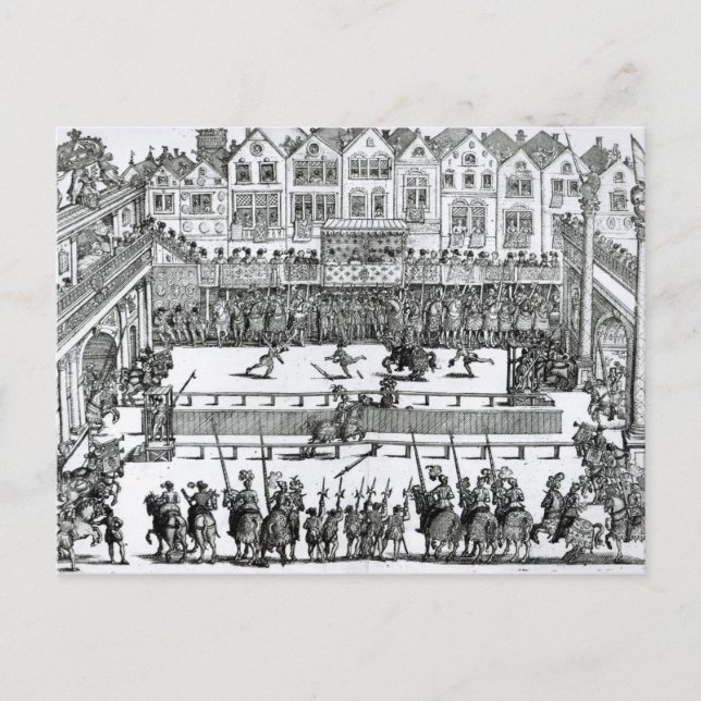 Cartão Postal Uma Cena Jousting (Frente)