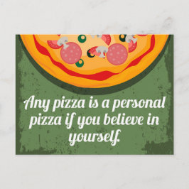 Cartão Postal Uma Citação Engraçada Da Pizza Pessoal