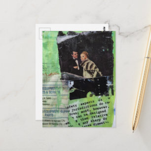 Cartão Postal Uma Colagem de Casal Retrô
