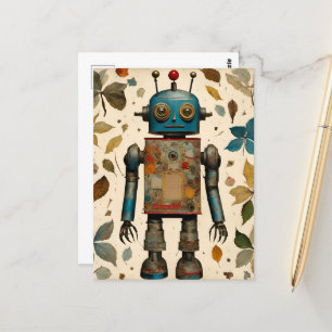 Cartão Postal Uma Colagem Robot