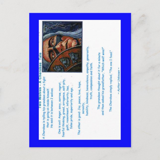 CARTÃO POSTAL UMA CONTAGEM DE 2 WOLVES (Frente)
