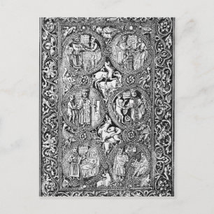 Cartão Postal Uma cópia do marfim de volta do Psalter da Rainha 