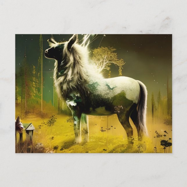 Cartão Postal Uma criatura de fantasia (Frente)