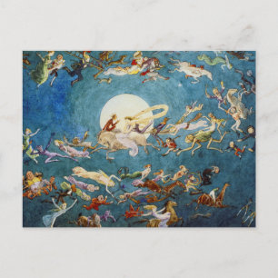 Cartão Postal Uma dança em torno da Impressão da lua
