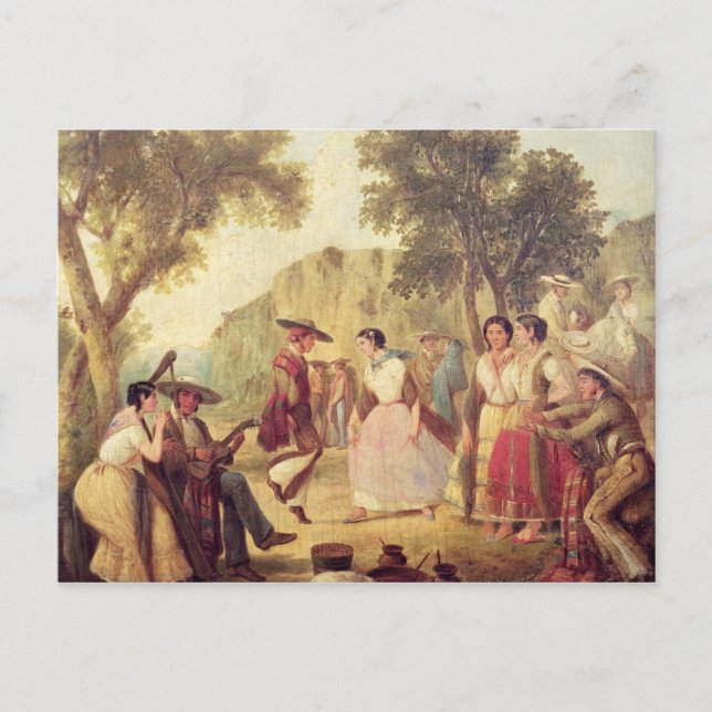 Cartão Postal Uma dança popular (Frente)